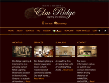 Tablet Screenshot of elmridgelighting.com